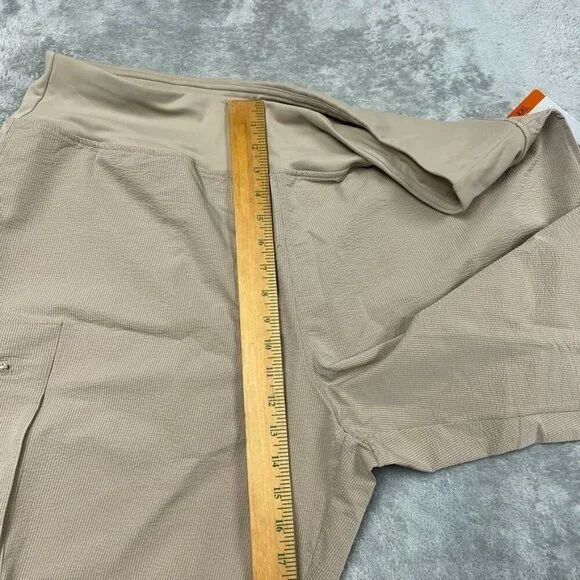 Sage Collective Tan Cargo Wide-Leg Cropped Pants XXL Stretchy Fit d0677 - Picture 8 of 9